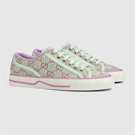 tenis gucci mujer verdes|Sneaker Gucci Tennis 1977 para mujer inlona GG con cristales .